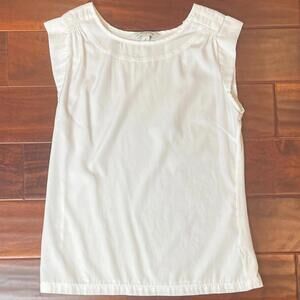 Banana Republic Womens White Sleeveless Pullover Blouse Size Small